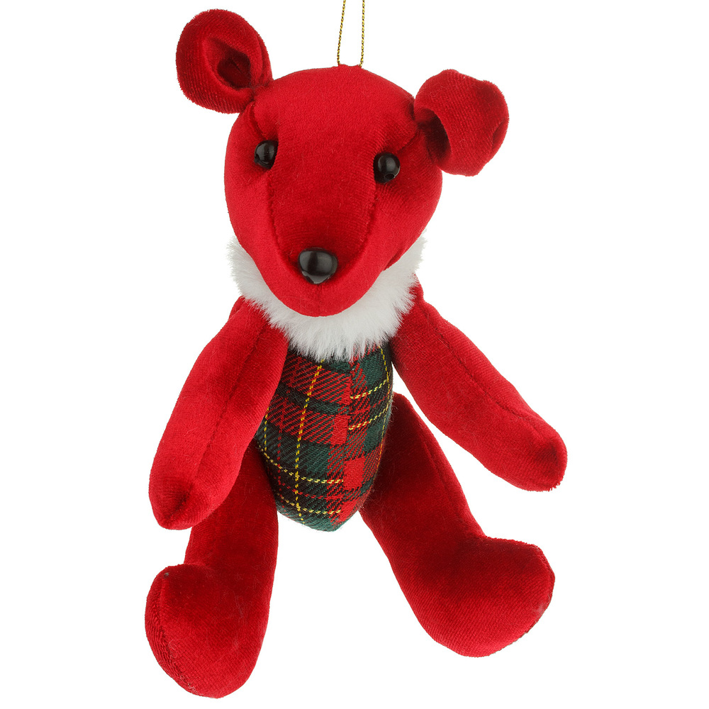 Velvet christmas tree decoration Bear